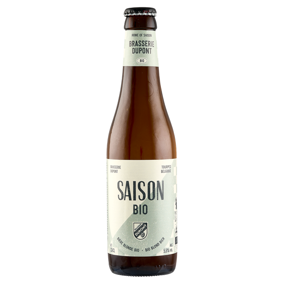 5410702000836 Saison Dupont Bio 33cl - Packshot officiel bouteille haute définition Brasserie Dupont